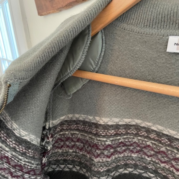 Paul Harris Design | Vintage 100% Lambs Wool Fair Isle Zip Cardigan Sweater M - Picture 12 of 16